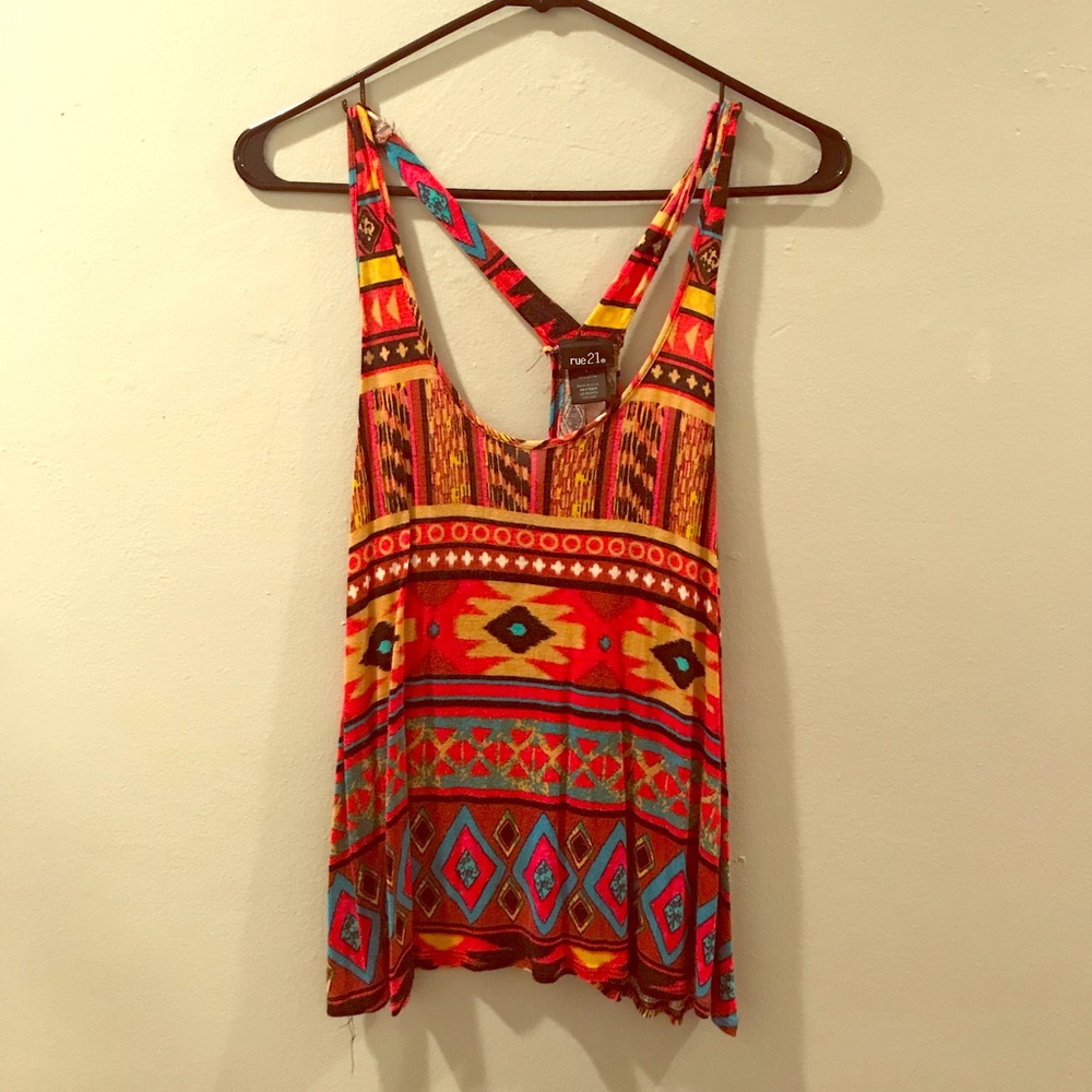 Open back large tank top